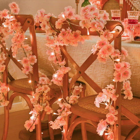 8-Pack 47.2 65.6 160 Sunm Boutique Ft Artificial Cherry Blossom Garland Cherry Blossom Hanging Vine with Ft Long LED