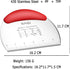 1 pcs Stainless Steel Dough Pastry Scraper Chopper with Ergonomic Rubber Non-Slip Grip, Pro Pastry Pizza Cutter (Red)