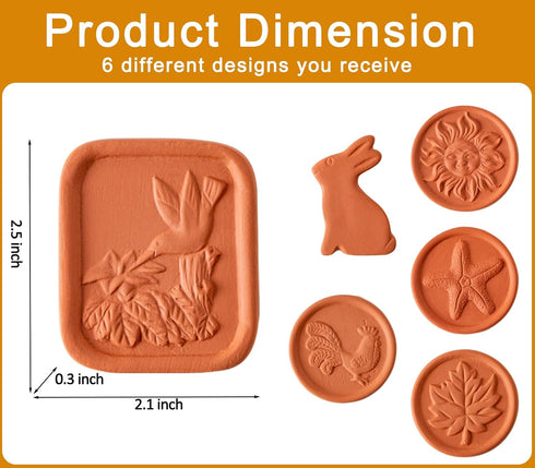 dgudgu 6 Hummingbird, Pcs Brown Sugar Keeper Terracotta Brown Sugar Saver Terra Cotta Disc Saver And Softener Disc