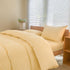 Set Cover(2PCS,Twin) NSNLGSGC Yellow Gingham Duvet Cover Twin, Grid Simple Geometric Square Pattern Comforter