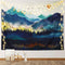 RosieLily Mountain Tapestry, 59"x79" Watercolor Tapestry Nature Tapestry Misty Forest Landscape for Bedroom