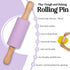 Small Rolling Pin for Kids, Non-Stick Silicone Surface with Wooden Handles for Play Dough and Baking Rolling Pin (Light