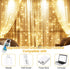 8 (10FTx10FT) Fairy Curtain Lights Upgraded Tangle-Free Warm White USB Plug in Modes String Hanging Lights with Remote