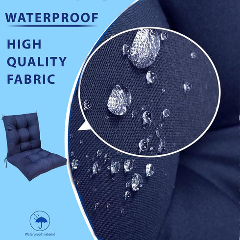 41.7"*20.8"*3.5" Thicken Wicker Chair Cushions for Indoor Outdoor Furniture Tufted Floral Waterpoof High Back Rocking