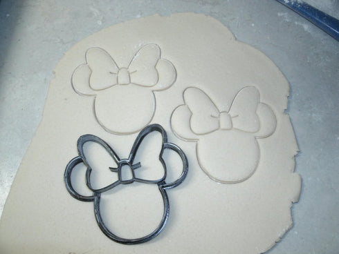 THEMED MAGICAL MOUSE COOKIE CUTTER, BOW HEAD FACE CARTOON CHARACTER, MADE IN USA PR530S