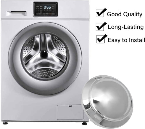 Walmine Silver Metal DC66-00777A Washing Machine Washplate Cover Replacement for Samsung, Pack of 2