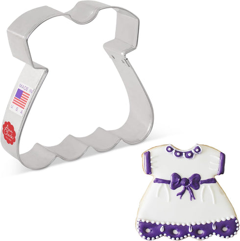 Baby Dress Cookie Cutter, 3.75", Made in USA by Ann Clark