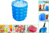 BULUSHI Large 2 in 1 Silicone Ice Bucket & Ice Mold with Lid, Portable Silicon Ice Cube Maker, Blue