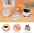 Coasters,Set 8 Gold Marble of Drink Coasters for Anniversary, Office,Geichan Ceramic Bar Coasters Cute Dining Coffee