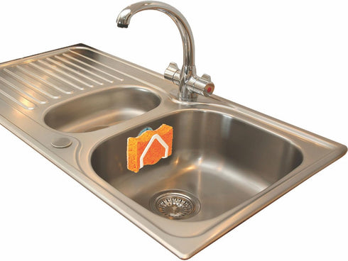 4 Pack. Counters Jokari Suction Cup Kitchen Sponge Caddy Stick to Any Type of Stainless Steel or Ceramic Sink to Keep