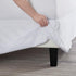 Nestl White Bed Skirt Queen Size - 14 Inch Drop Brushed Microfiber, Hotel Quality Pleated & Fade Resistant