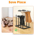 4 (Black-4 Urban Deco Free Standing Shoe Racks, Boot Organizer for Tall Boots, Black Metal Boot Rack Fit for Pairs
