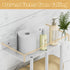 Ovicar Towel Racks for Bathroom - Wall Mounted Towel Rack with Metal Shelf & 3 Hooks, 3 Bars Towel Holder for Small