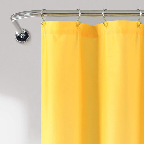 Lush Decor Umbre Fiesta Shower Curtain, 72" x 72", Yellow and Gray Design