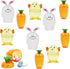 The Dreidel Company Fillable Easter Carrots, Bunny, and Chick 6-Pack Containers, Perfect