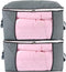 Jumbo Zippered Storage Bag for King Comforter, Pillow, Quilt, Clothes, with Large Clear Window & Carry Handles