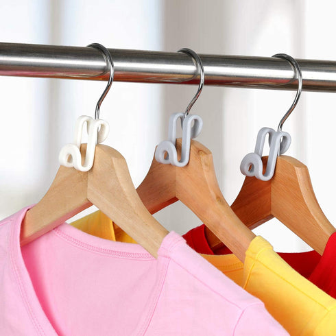 Mlici Connector Hooks Hanger Extenders for Velvet Hangers, Heavy Duty Space Saving Mini Cascading