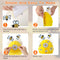 4 Pieces Honey Bee Centerpieces with Sunflower Stickers, Honeycomb Decorations for Bee Day Gender Reveal Birthday Party