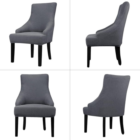 Home1PCS,Dark Lellen Stretch Wingback Chair Cover Slipcover - Reusable Wingback Side Chair Slipcover,Accent Chair