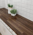 Dark Brown Butcher Block Contact Paper - Peel and Stick Kitchen Countertop Wallpaper for Bathroom and Laundry Room