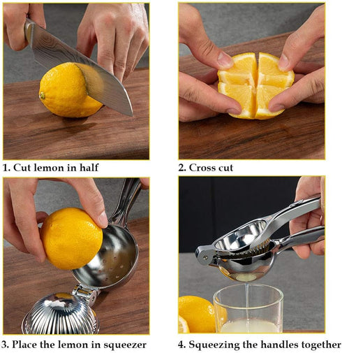 Lemon Squeezer Juicer, Handheld Citrus Juicer, Metal Lemon Press, Lime Squeezer Bar Tool, Manual Citrus Press
