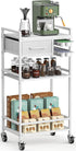 Housolution 4-Tier Coffee Bar Cart with Storage, 33" H Coffee Station Cabinet