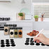 12 Pack Glass Spice Jars with Labels, 4oz Containers with Black Shaker Lids, Empty Spice Bottles, Silicone Funnel and