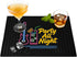 ZJWZLG Neon Tiki Black Bar Mat 18 x 12 Inch - Thick Rubber