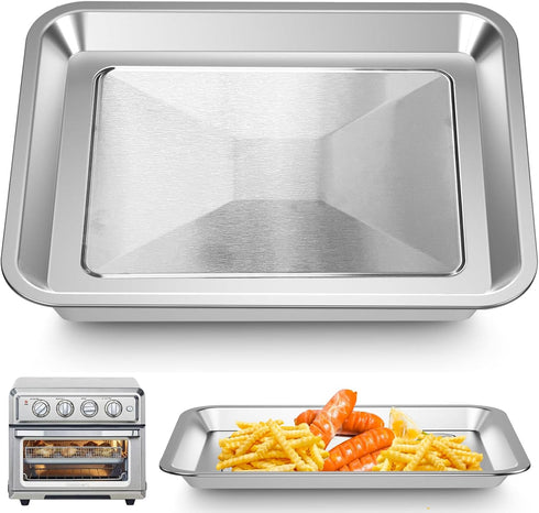 GWY Toaster Oven Tray Replacement for Cuisinart TOA-29, TOA-28, and AFR-25, Stainless Steel Air Fryer Tray