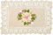 Grelucgo Handmade Crochet Cotton Lace Table Placemats, Set of 4, Rectangular 12 by 18 Inches with Ribbon Embroidery