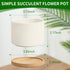 ZOUTOG Mini Succulent Pots, White 3.15 inch Ceramic Flower Planter Pot with Bamboo Tray, Pack of 6 - Plants Not Included