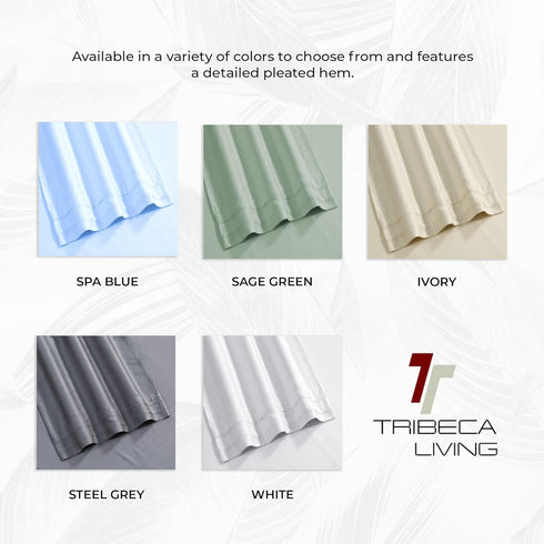 Tribeca Living BAMB300PCSTST 300 TC Rayon from Bamboo Pillow Pair, Standard, Pack of 2, Steel Grey