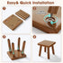 9 Inch Small Wooden Step Stool, multi-functional footstool, shoe changing stool, indoor plant stand, portable