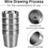 Beasea 8 Pack 6 oz Stainless Steel Cups, Stackable Insulated Mini Tumblers for Home, Restaurant, Office, Party, Camping