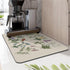 LOKHOM Dish Drying Mat for Kitchen Counter, 12"x20" Absorbent Coffee Bar Mat with Vintage Sage Flower Herbs, Dish Drainer Rack Mats for Kitchen Counter Coffee Maker Coffee Pot Dining Room Decoration