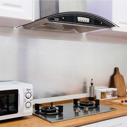 Kitchen Wallpaper Oil Proof Sticker, Self-Adhesive Contact Paper, Waterproof and Heat Resistant, 15.7X118 Inches