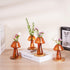 Set 4, NiHome Mushroom Glass Planter with Wooden Base of Cute Indoor Greenery Plant Propagation Stations,High