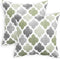 CaliTime Throw Pillow Cases Pack of 2 Cozy Fleece Gradient Geometric Trellis