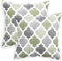 CaliTime Throw Pillow Cases Pack of 2 Cozy Fleece Gradient Geometric Trellis