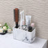 zccz Toothbrush and Toothpaste Holder, Multifunctional Countertop Organizer with 6 Slots for Bathroom Shower Vanity