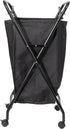 2 Household Essentials Rolling Laundry Hamper, Heavy Duty Canvas Bag, Load Capacity, Foldable Frame, Black Bag