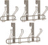 Franklin Brass OTDW04F-NIC-C 4-Hook Wire Over The Door Storage Rack, Nickel Finish