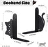 Cenjeery Set 2 Peeking Cat Metal Bookends of with Wider Base, Cute Decorative Book Ends for Shelves Bookshelf Office