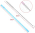 Hestya 25 Pcs Glitter Reusable Plastic Straws, 9 Inches Long Hard Plastic with Brush, 6 Colors for Tumblers