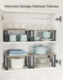 Set 4 Counter UKCS021X02 SONGMICS Cabinet Organizer Shelf, of Kitchen Shelves, Kitchen Storage, Spice Rack, Stackable