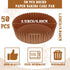Uiifan 50 Pack Disposable Round Cupcake Liners Paper Baking Cups Wrappers Cupcake Liners Paper Microwave Oven Safe Paper Bakeware Paper Mold for Snacks Cakes (Natural) by Uiifan