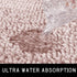 Yimobra U Shaped Toilet Rugs, Luxury Chenille Extra Thick Non-Slip Contour Mat for Bathroom Floor (Pink)