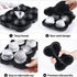 Mikiwon Ice Cube Tray, 2 inch Rose Ice Cube Trays with Covers, 6 Cavity Silicone Rose Ice Ball Maker for Cocktails