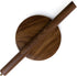 Countertop, Wooden Paper Towel Holder - Walnut Suction Cup Paper Roll Dispenser for Kitchen, Bathroom Laundry Simple