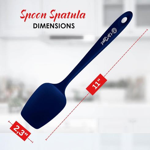 Silicone Spoon Spatula, 600ºF Heat-Resistant Non-Stick Rubber Spoonula, UpGood Kitchen Utensils, Blue